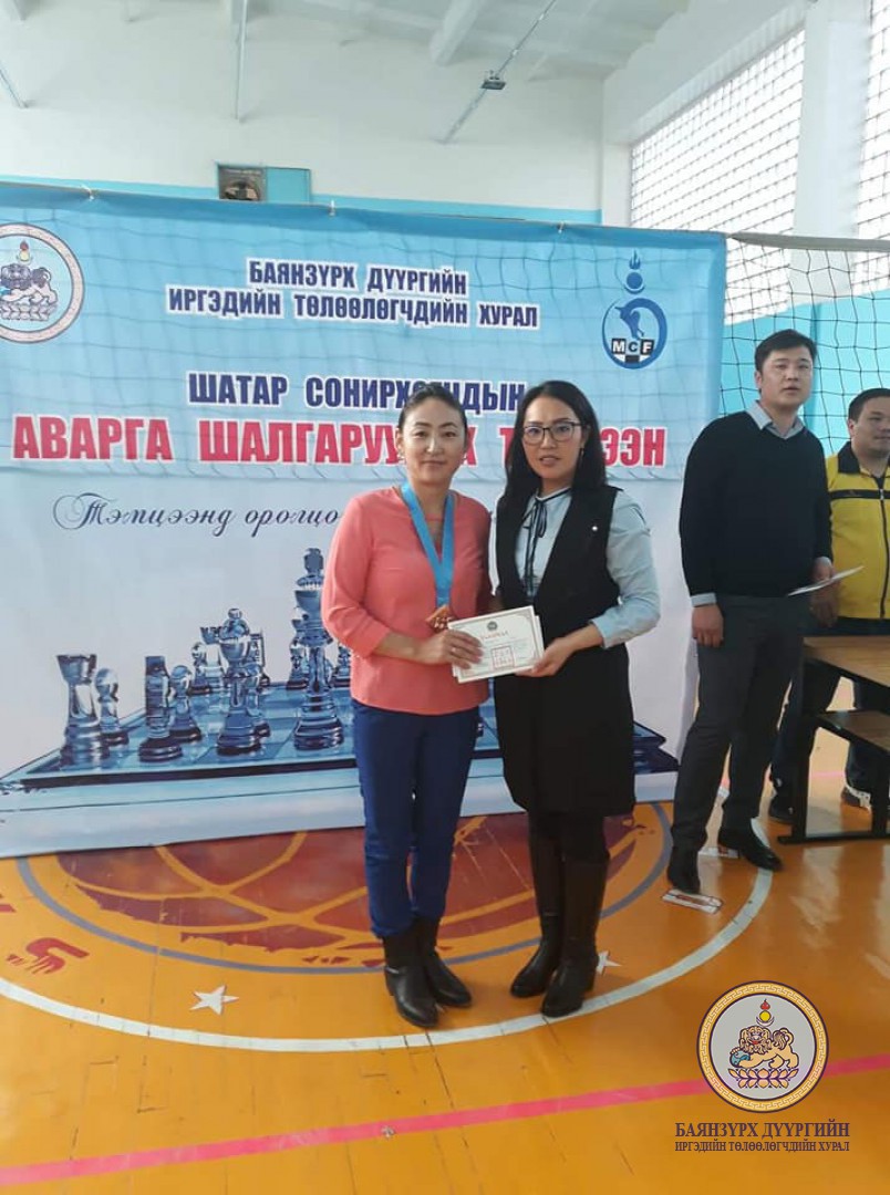 Баянзүрх дүүргийн Шатрын аваргууд тодорлоо